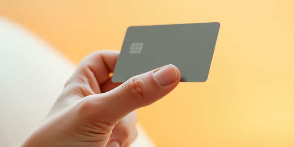 A hand holding a sleek, modern credit card.