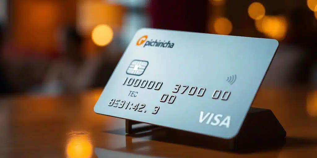 Tarjeta Visa Banco Pichincha brillante